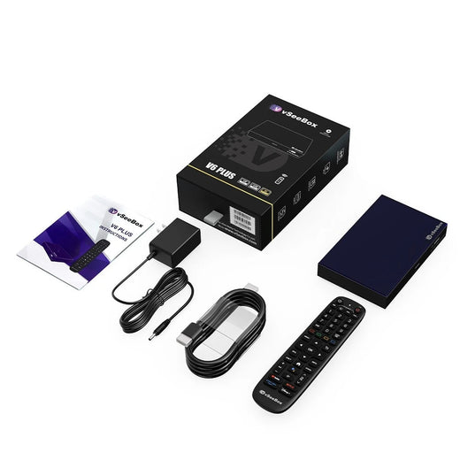 vSeeBox V6 Plus Android TV Box with 8K, Split-Screen, No Monthly Fees